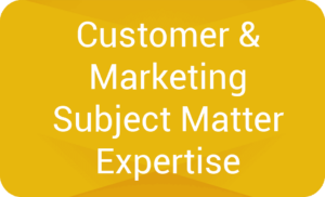 Customer and Marketing Subject Matter Experts